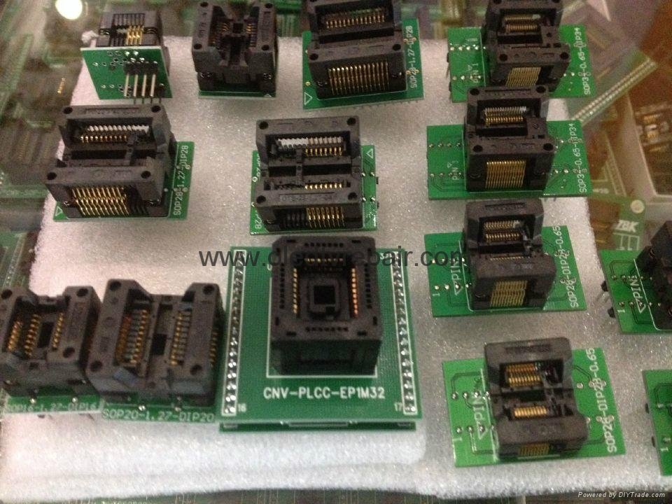 PLCC28 PLCC44 SOP28 TSOP32 TSOP40 TSOP48 TSOP56 QFP44 BGA IC socket adapter chip 2