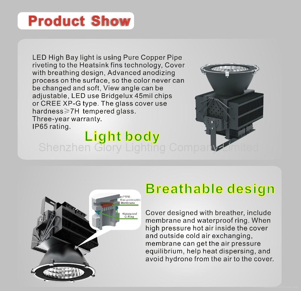 ledsmaster high power 450w led highbay light outdoor IP65 2