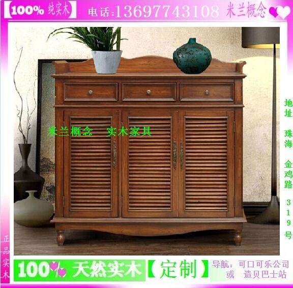 珠海實木衣櫃工廠訂做橡木鞋櫃白蠟木電視廳櫃 5