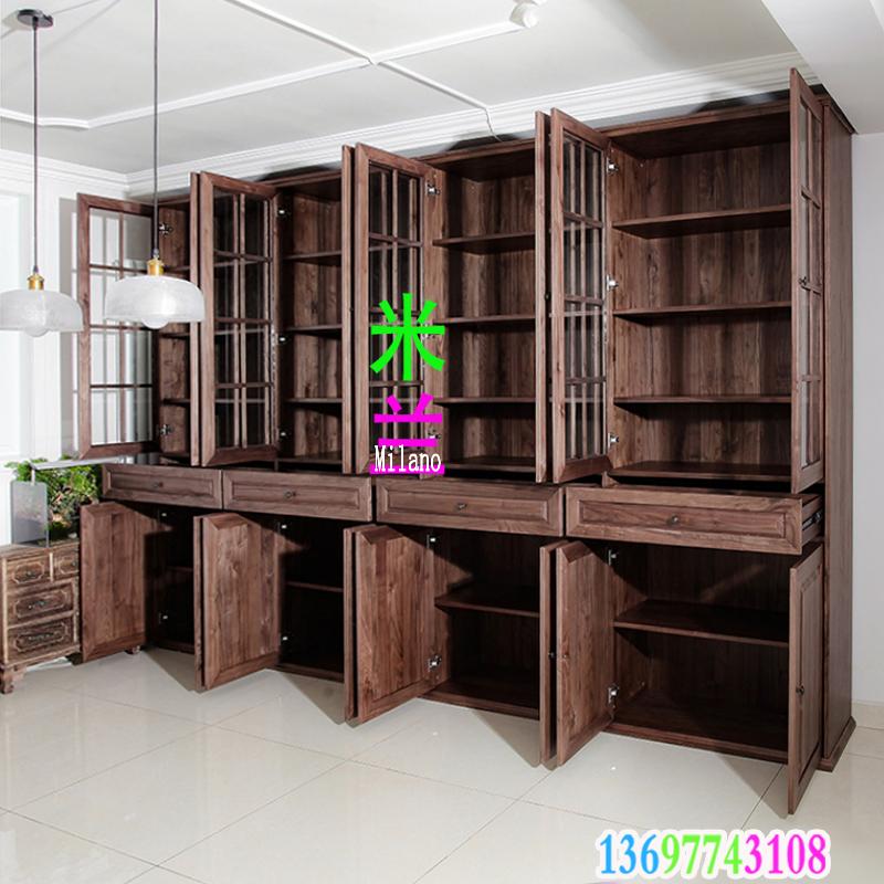 定做胡桃木書房傢具 2