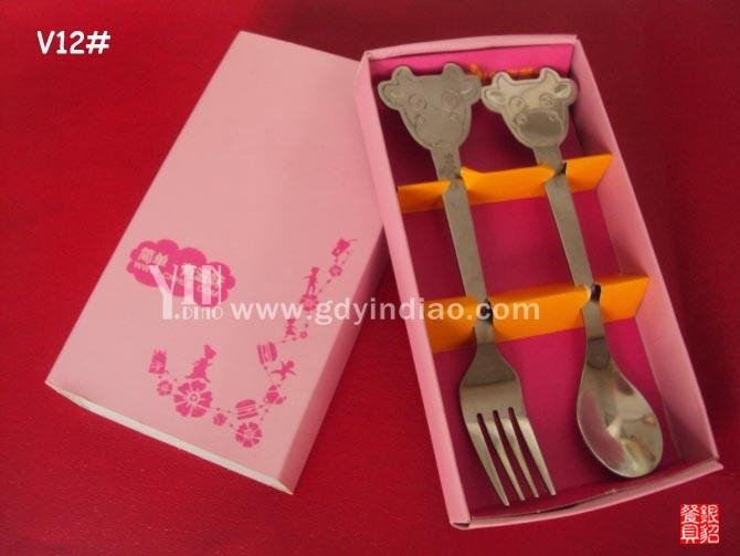 厂价直销笑脸系列刀叉勺儿童餐具卡通刀叉餐具 3