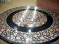 Black Marble Inlay Art Dinning Table Top 1