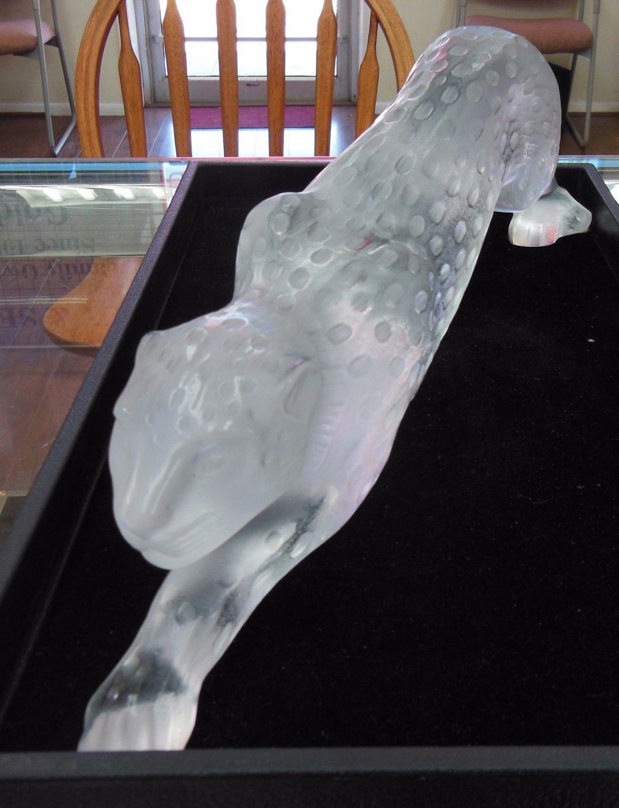 liuli crystal artificial panther figurine  2