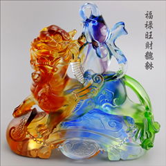 hot selling fengshui Liuli Pixiu statue for home display