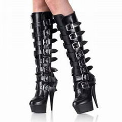Halloween Costume Shoes Gothic Knee Boots Heels Gothic shoes