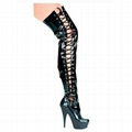 6 inch FETISH THIGH HIGH BOOTS Halloween Costume Shoes Exotic Stripper Boots