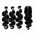 Brazilian Body Wave Virgin Hair Bundles With Closure 4PCS Human Hair Bundle 1