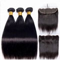 Human Hair Bundles With Frontal Closure