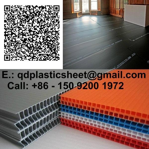 Black Fluted Polypropylene Correx Sheet for Floor Protection 4