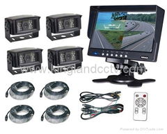 7 inch Car Rear View System with Quad Monitor