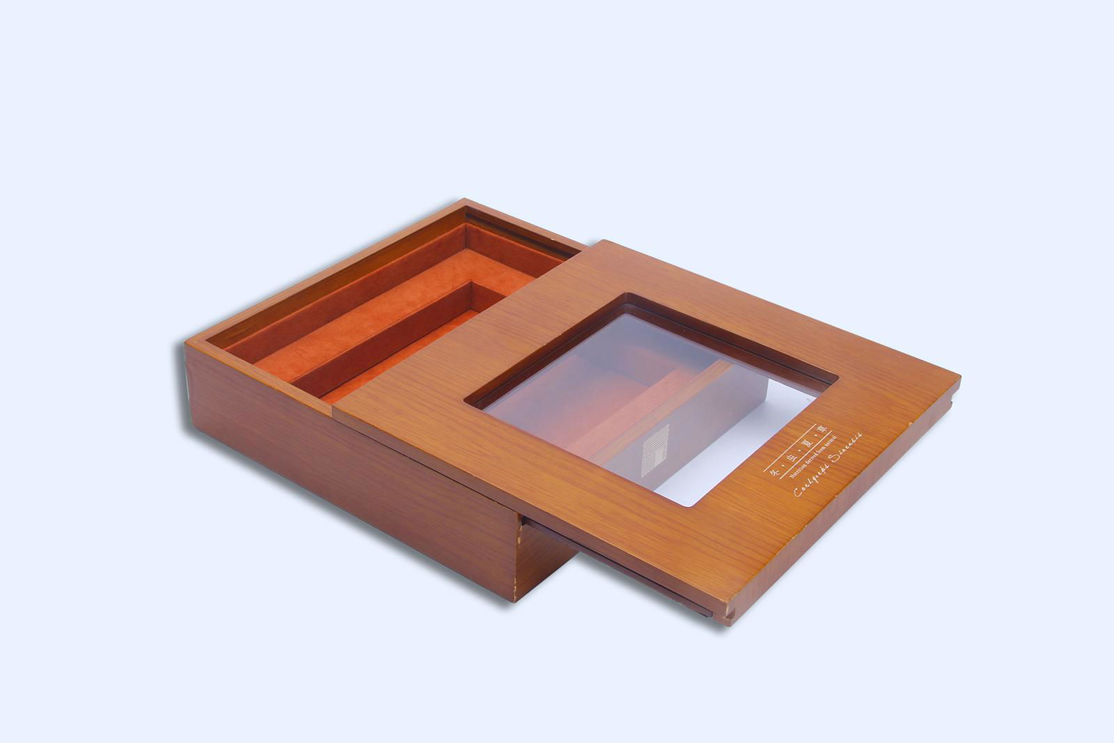 亞克力展示架收納盒 亞克力透明 木質盒子 2