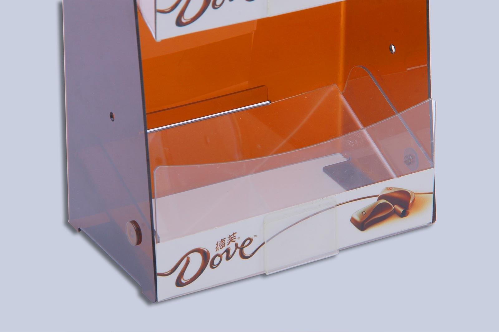 Chocolate acrylic display stand Acrylic Merchandising Display sign holder 4