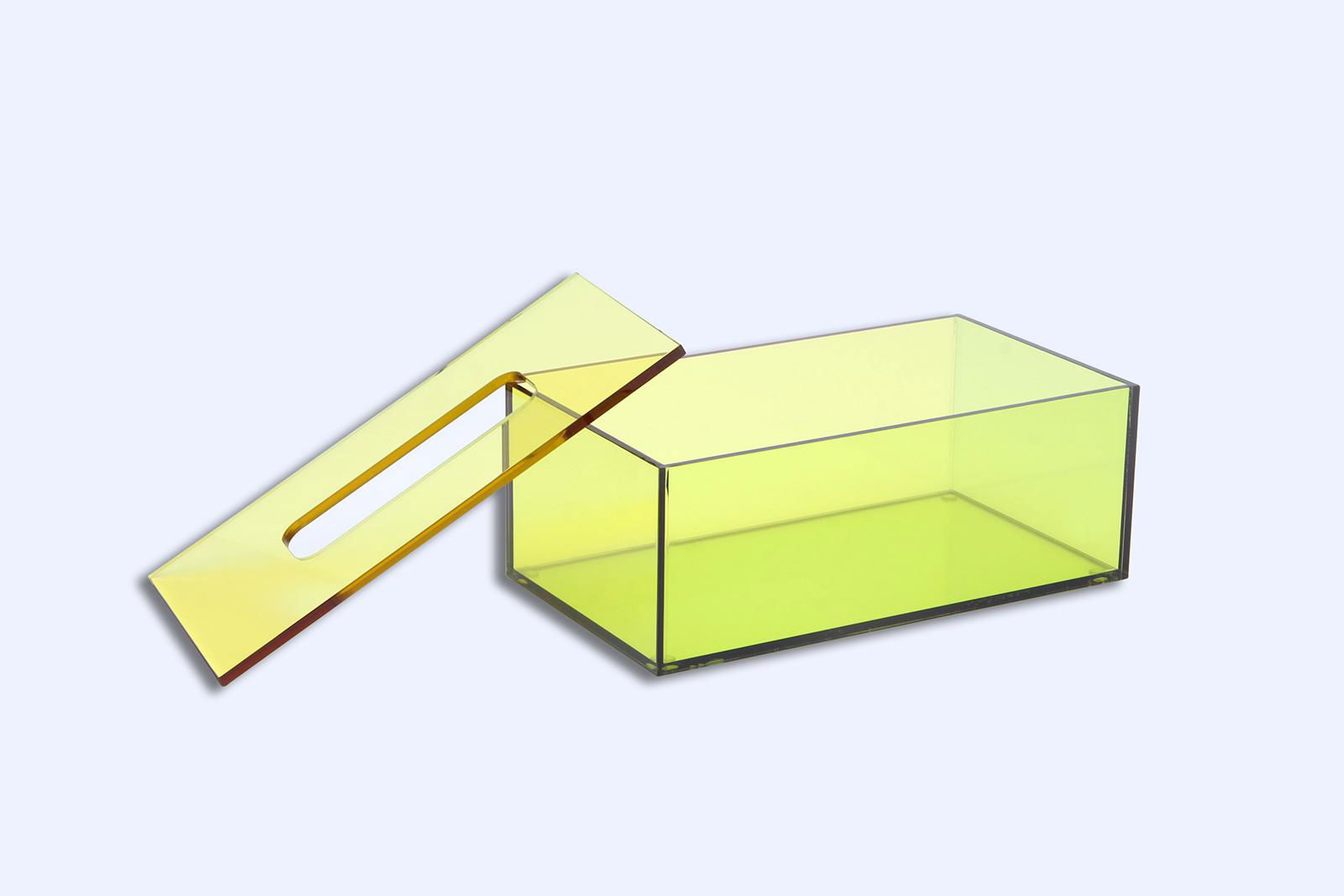 亞克力方形抽紙盒 透明有機玻璃盒 鏡面亞克力收納 3
