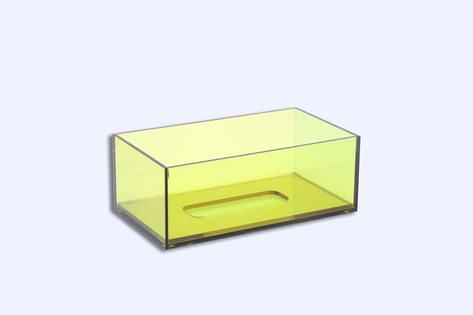 亚克力方形抽纸盒 透明有机玻璃盒 镜面亚克力收纳 4
