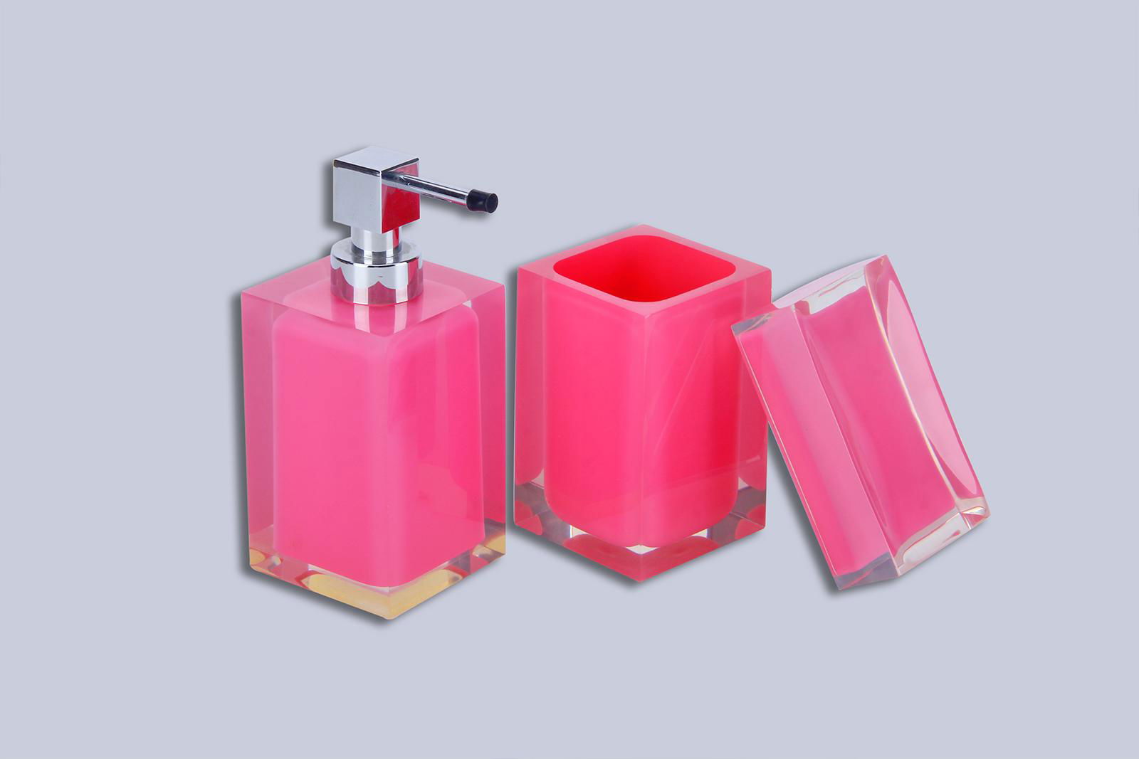 pink Acrylic Bath bottle