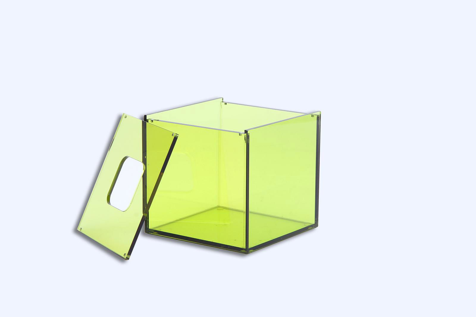 亞克力方形抽紙盒 透明有機玻璃盒 鏡面亞克力收納 2