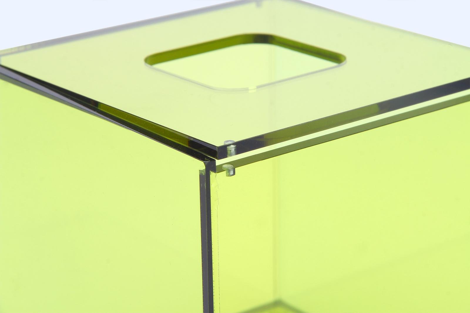 亞克力方形抽紙盒 透明有機玻璃盒 鏡面亞克力收納 5