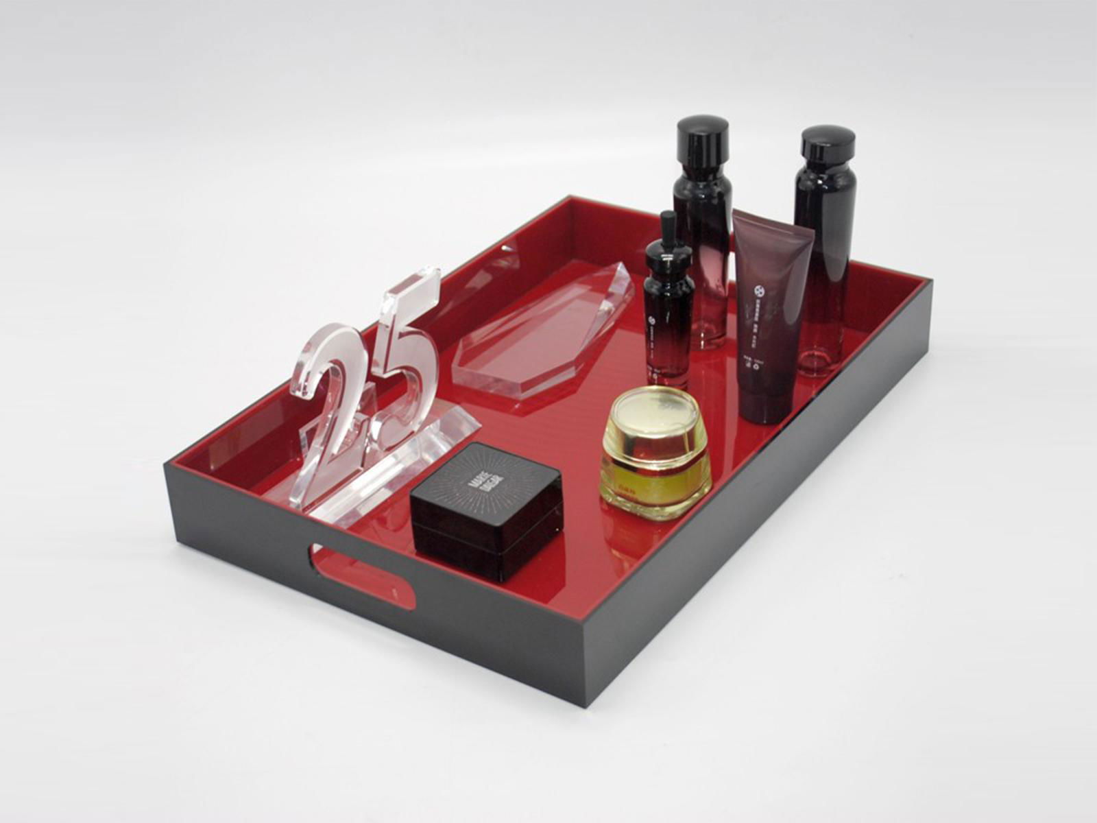 Custom Acrylic Makeup Acrylic cosmetics tray Cosmetic storage 3