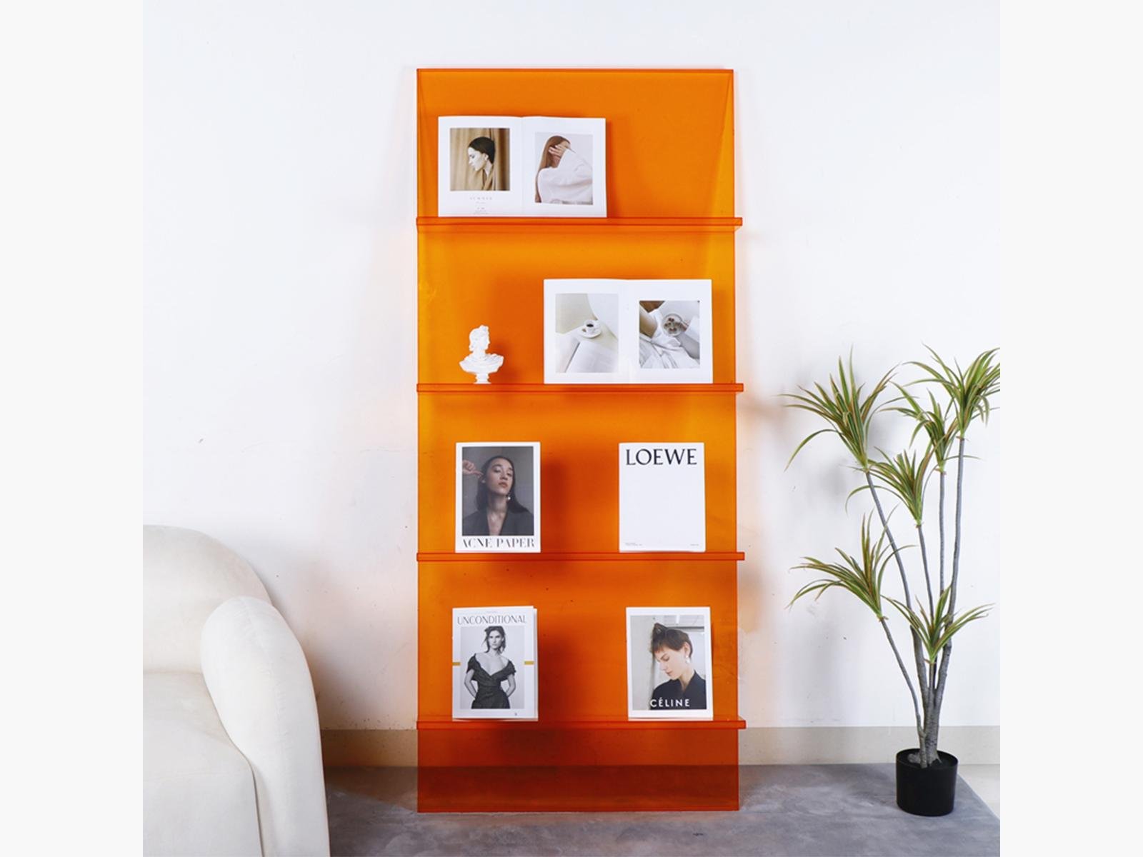 Acrylic Bookshelf INS display stand Floor shelf 4