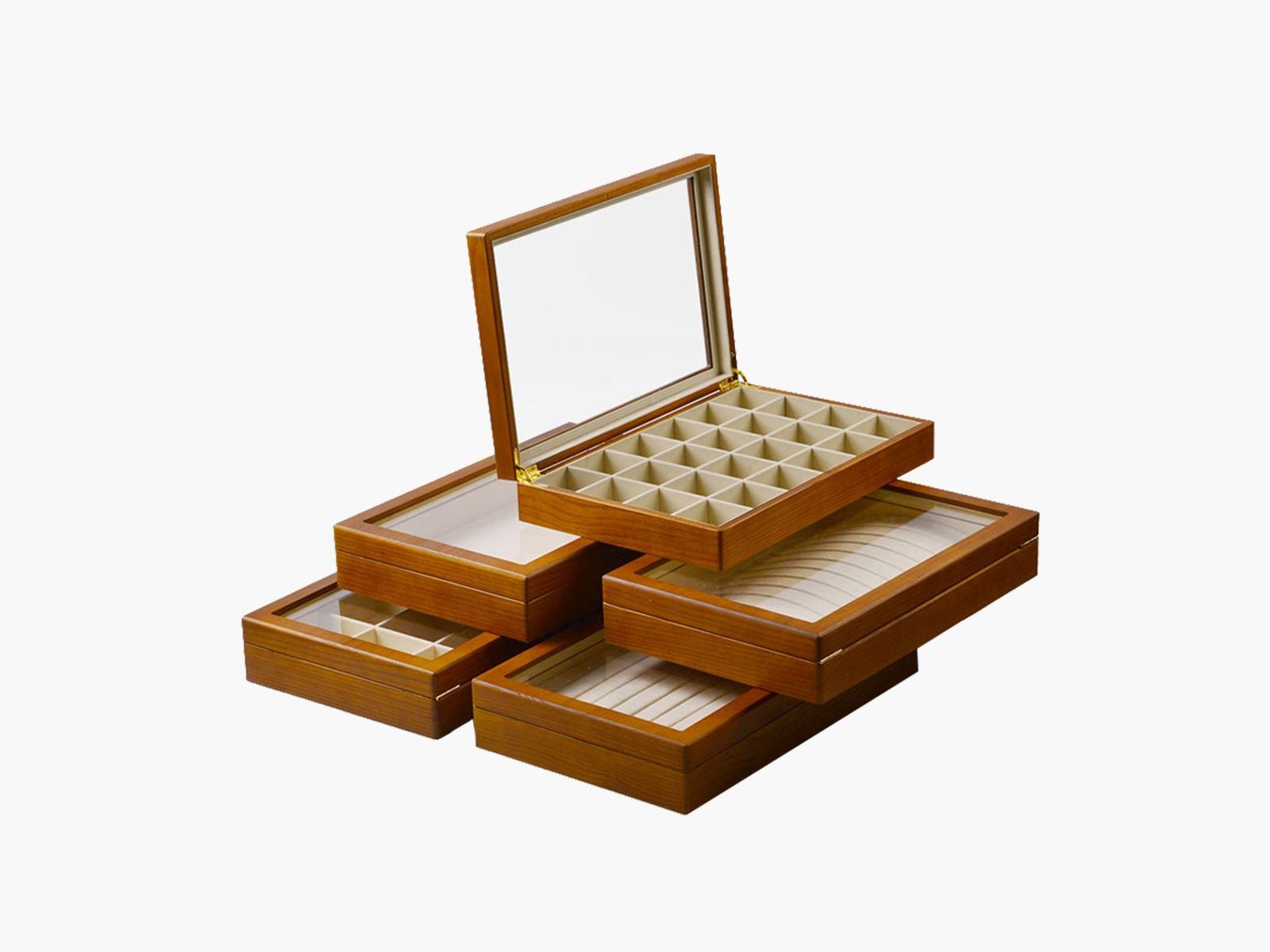 珠寶收納箱 透明亞克力蓋 項鏈盒 戒指手鐲首飾盒 3