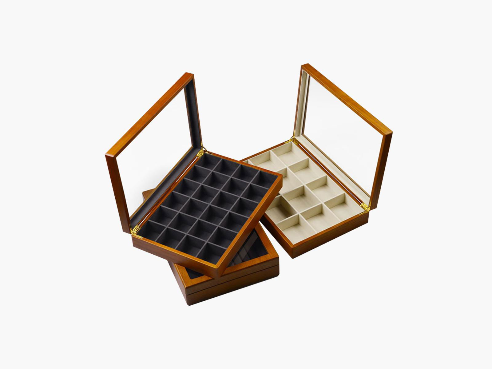 珠寶收納箱 透明亞克力蓋 項鏈盒 戒指手鐲首飾盒 4