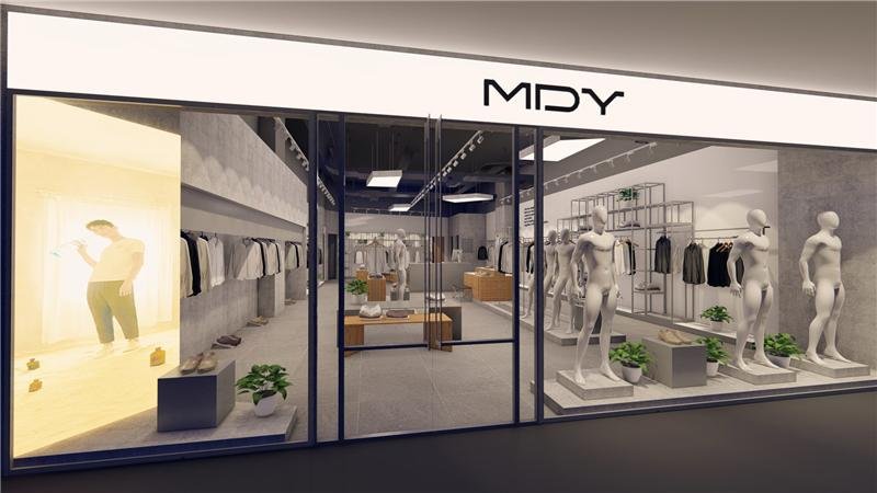 MDY Design Acrylic Display Men's clothing display rack Showcase 2