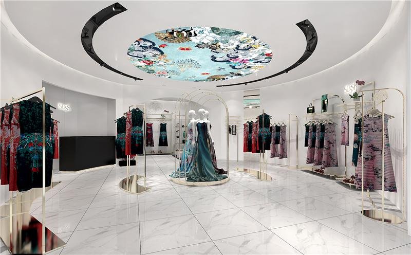 SUSSI Design Acrylic Display Women's clothing display rack Showcase 3
