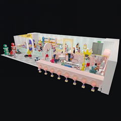 儿童乐园设计装修案例 儿童展架 童装展示柜 展示架