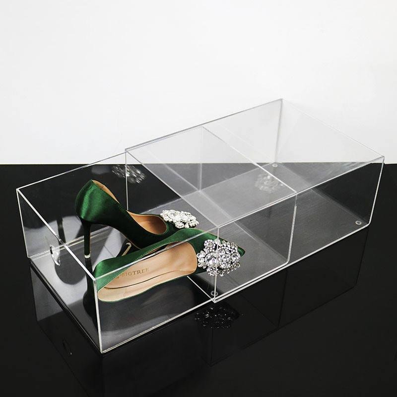 Acrylic shoe rack Display shelf stands Acrylic floor display 2