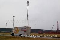 15m Heavy Duty Payload Pneumatic Telescopic Masts for Mobile Base Station