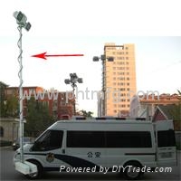 Vehicle Roof-mounted LED Move Lights/2.5m height/240W LED 3