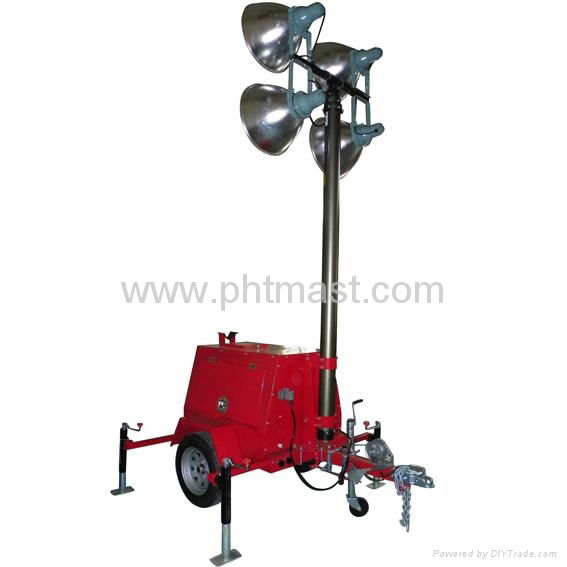 4x1000W Metal Halide Lamps Mobile Lighting Tower