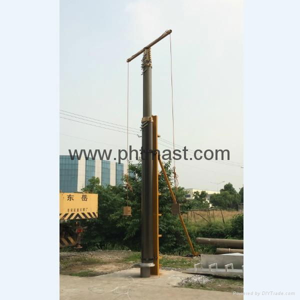 25m Locking Pneumatic Telescopic Masts- 100kg head loads