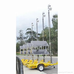 6m CCTV pneumatic telescopic masts for Security/Surveillance