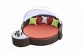 wicker beach chaise lounge outdoor round bed aluminium metal bed  2