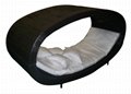 wicker beach chaise lounge outdoor round bed aluminium metal bed  3