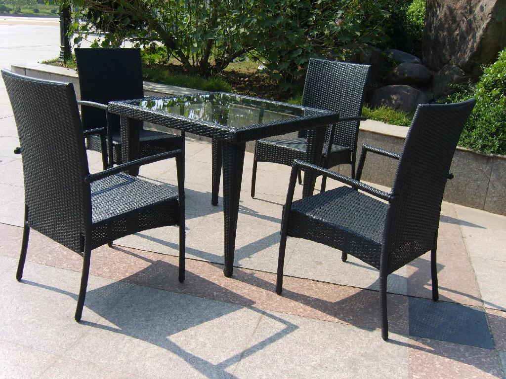 new rattan garden furniture outdoor table and chair rattan restaurant furniture  3