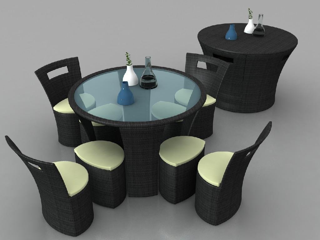 new design rattan dining room furniture light weight kitchen furniture 5