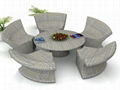 flexible combine rattan outdoor