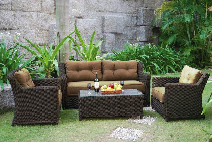 hot selling small group wicker sofa furniture