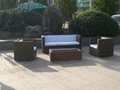 popular PE rattan furniture rattan outdoor furniture flexible outdoor sofa set 3