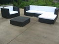 popular PE rattan furniture rattan outdoor furniture flexible outdoor sofa set 4