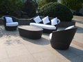 popular PE rattan furniture rattan outdoor furniture flexible outdoor sofa set 5