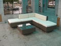 new design rattan patio furniture,free assemble rattan sofa set with cushion  2