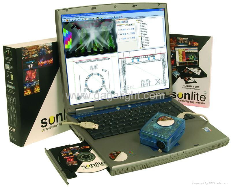 Sunlite usb interface DMX controller/DMX 512 console/Daslight controller 4