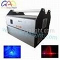 Single Green Outside Laser Light Effects Working Animation TV Station Performanc