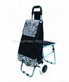 shopping trolley bag with chair