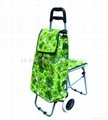 shopping trolley bag with chair