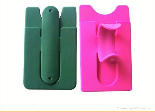 Silicone smart card wallet 3m sticky with smart wallet adhesive baking 2