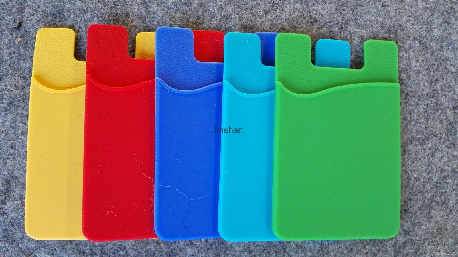 custom ecofriendly silicone silicon smart card wallet 3m sticky 5